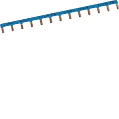 Hager KB163N Kammschiene 1P Stift. 10mm² blau 13M