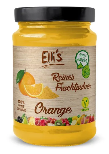 Fruchtpulver Orange - natürliches Fruchtpulver aus der reinen Frucht - 100 Gramm