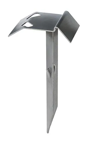 Alberts Auflaufstütze Toranschlag 125x47mm - Gartentorzubehör mit Langlöchern für einfache Montage, aus verzinktem Stahl, ideal für eine sichere Führungshöhe von 30 - 40 mm.