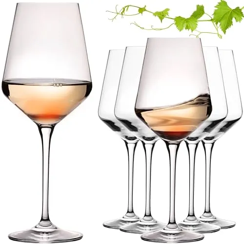 IMPERIAL Weißweingläser 450ml 'Athen' Set 6-Teilig Riesling Glas aus Crystalline Glas Weingläser Spülmaschinenfest