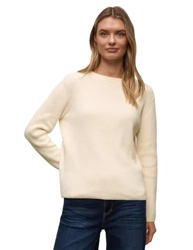 Strickpullover STREET ONE Damen Gr. 34, U-Boot-Ausschnitt, soft beige - Der Damen-Strickpullover von STREET ONE überzeugt mit weicher Chenille-Qualität und einem femininen U-Boot-Ausschnitt. Ideal für vielseitige Styles und angenehmen Tragekomfort.