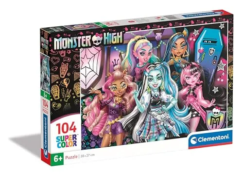 Clementoni Monster High Puzzle 104 Teile - Kinder Puzzle 37,9 x 26,9 cm für Kinder ab 6 Jahre - Geschicklichkeitsspiel von Clementoni 25782