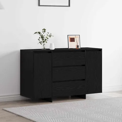 vidaXL Sideboard in Schwarzer Eiche 120 x 41 x 75 cm in schwarz von vidaXL