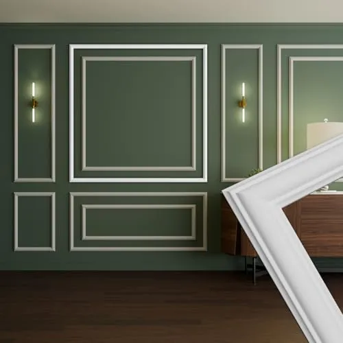 HEXIM Stuckleisten Wandrahmen Set RM18-G in weiß von HEXIM