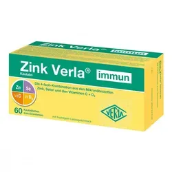 Zink Verla immun Kautabs 60 St - rezeptfreie Kautabletten für eine starke Immunabwehr, ideal zur täglichen Unterstützung
