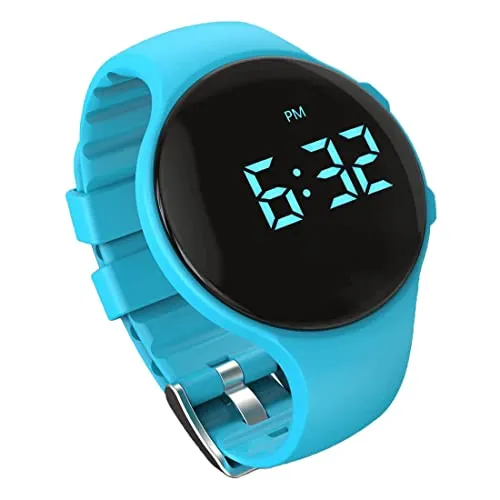 e-vibra Vibrationsalarm-Uhr mit Sperrbildschirm, wie Toilettentrainingsuhr, Arzneimittelwarnuhr (Blue)