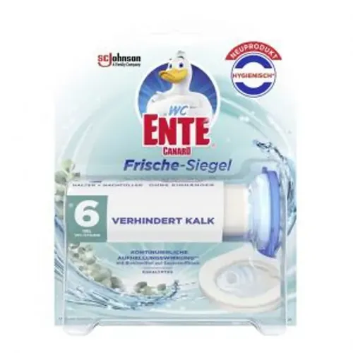 SC Johnson WC Ente Frische Siegel Original Eukalyptus Starterset 1x36 ml Nachfüller Eukalyptus, 1x Duftstempel W729