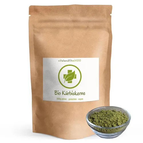 Bio Kürbiskerne gemahlen 300g - Kürbiskernpulver - eiweißreich - vegan