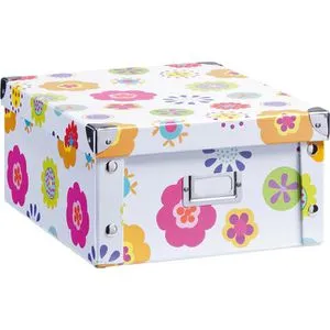 Zeller Aufbewahrungsbox 17852 Kids, 11Liter, mit Deckel, Pappe, bunt, A4, 26 x 31 x 14cm