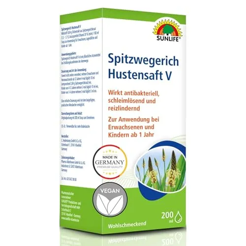 SUNLIFE Spitzwegerich Hustensaft V 200 ml