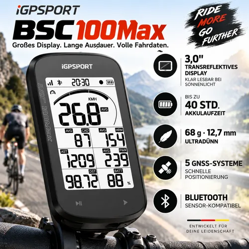 iGPSPORT BSC100 MAX GPS Fahrradcomputer 3.0