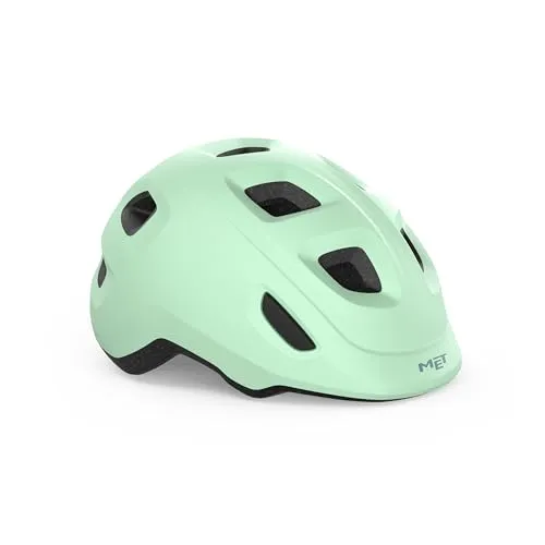 MET Unisex-Youth Hooray Helm, Dusted Green, S - Fahrradhelm mit Safe-T JR Fit System für optimale Anpassung, integrierte Beleuchtung und hervorragende Belüftung für sicheren Fahrspaß.
