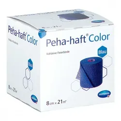 Peha-haft Color Fixierbinde latexfrei 8 Cmx21 M Blau