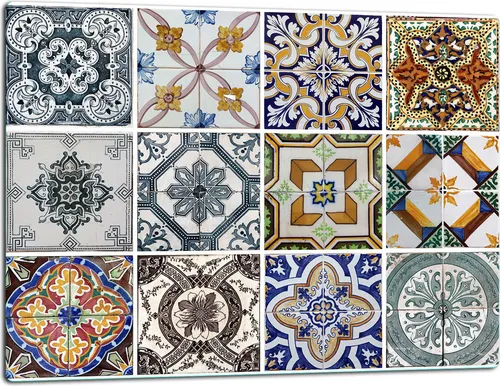 Glasschneidebrett Herdabdeckplatte Ceranfeld Universal 52x40 cm Mosaik