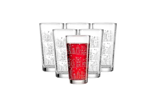 Ritzenhoff & Breker Winter Trinkglas 380 ml 6er Set - Elegante Winter Trinkgläser im 6er Set, ideal für festliche Anlässe. Mit schneeweißen Motiven, spülmaschinengeeignet und perfekt für Longdrinks. Genießen Sie Ihre Getränke stilvoll!