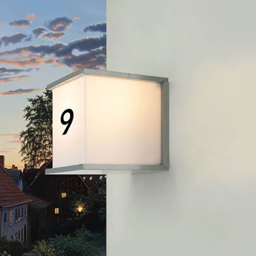 Licht-Erlebnisse Wandlampe HANNA E27 1x bis 28W Grau Weiß - Stilvolle Wandlampe aus Aluminium und witterungsbeständigem Kunststoff, ideal für Eingangsbereiche. Genießen Sie blendfreies Licht und individuelle Leuchtmittelwahl für eine angenehme Atmosphäre.