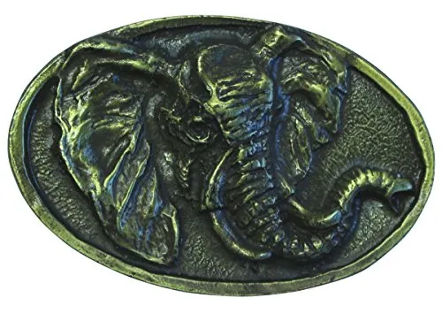 BELTINGER Gürtelschnalle Elefantenkopf 4,0 cm – Massiv und vielseitig - Hochwertige Buckle Wechselschließe aus Altmessing, ideal für Jagd-Outfits oder Freizeitmode. Robuste Verarbeitung und individuelles Wechselsystem für Gürtel mit 3,7 cm bis 4,0 cm Breite.