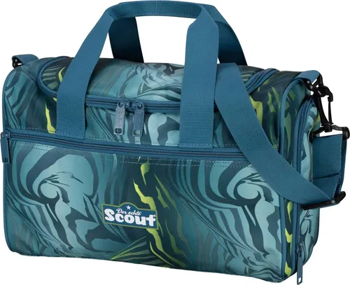 Der echte Scout Sportbag Action - Sporttasche für Kinder, passend zum Schulranzen-Muster, mit verstellbarem Schulterriemen für hohen Tragekomfort und Maße von 35 x 22 x 15 cm.