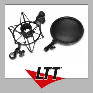 Adam Hall Stands DSM 400 - Mikrofonspinne mit Pop Filter