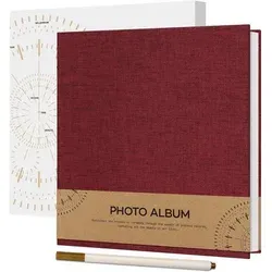 Vienrose Selbstklebendes Fotoalbum 10x15 - Leinen Hochzeit Album - Kreatives 10x15 Fotoalbum mit selbstklebenden Seiten für müheloses Gestalten. Modisches Leinen-Design, ideal für besondere Anlässe. Sichert Ihre Erinnerungen auf 40 säurefreien Seiten.