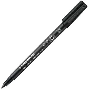Staedtler Lumocolor Folienschreiber mittel schwarz Wf 3179 - Wasserfester Filzstift mit mittlerer Spitze für kreative Projekte und präzise Linien