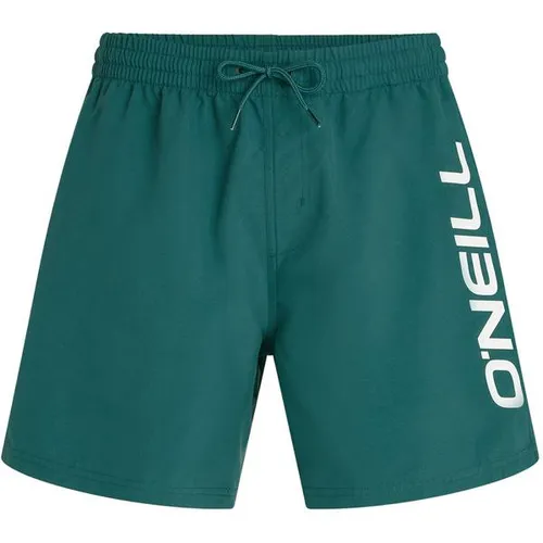O'NEILL Herren Badeshorts LOGO 16'' SWIMSHORTS - Die O'Neill Logo 16'' Badeshorts bieten dank Gummibund und Kordelzug optimalen Komfort. Mit wasserableitender Innenhose und Hyperdry-Finish trocknen sie schnell. Ideal für aktive Tage am Wasser. Hergestellt aus 50 % recyceltem Material.