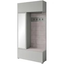 P & B Garderobe, Grau, Holzwerkstoff, 5 Fächer, 115x231.9x37.5 cm, Fsc, Garderobe, Garderoben-Sets & Serien, Garderoben-Sets