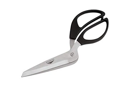 Paderno 18276-00 Pizzaschere, Pizzaschneider mit Scharfer Edelstahlklinge, Teilbar, Multifunktionale Küchenschere, 25 cm, Schwarz