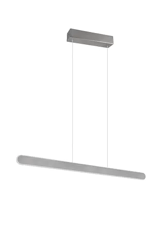 lightling LED Pendellampe Helmut, Lichtfarbe einstellbar, Höhe anpassbar, Up and down Beleuchtung, 4-fach Touch, Höhe 150 cm, Breite 100 cm, Metall, aluminium gebürstet