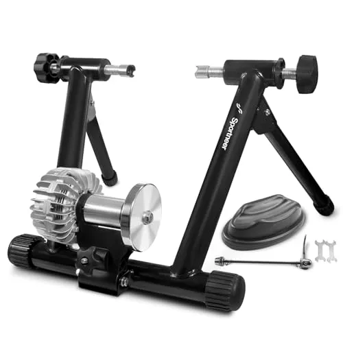 Sportneer Rollentrainer Fahrrad Fluid Bike Trainer Ständer Indoor Fahrrad Trainingsständer Schwarz