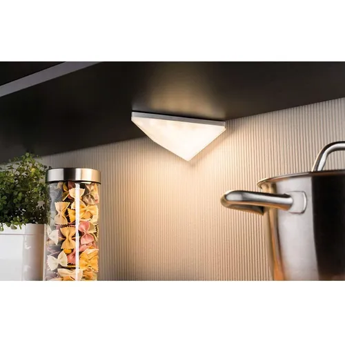 Paulmann LED Unterbauleuchte Kite Möbel Aufbauleuchte Alu Dreieckig 6,2W 440lm warmweiß 2700K - Silber