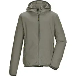 killtec KOW 246 BYS Fleece Jacket dunkeloliv (00756) 176 - Funktionsjacken für Kinder, ideal als Midlayer oder Übergangsjacke, mit Kapuze, elastischen Bündchen und komfortablem Reißverschluss mit Kinnschutz für optimale Wärme und Schutz.
