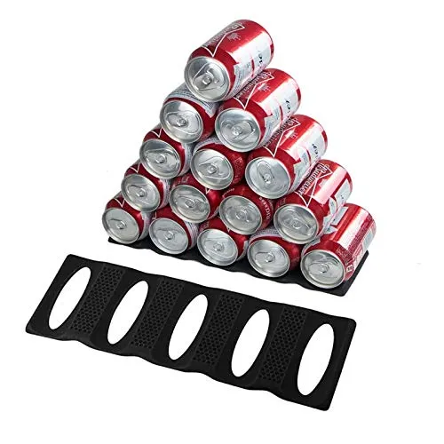 webake Flaschenhalter Kühlschrank Silikon 2 Stück Flaschenablage Flaschenregal Stapelhilfe für Flaschen und Dosen Stapeln Stapel-Matte, hältet 15 Flaschen