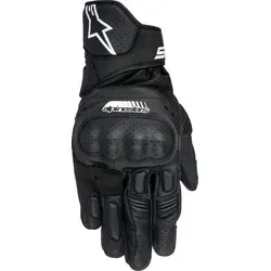 Alpinestars SP-5 Motorradhandschuhe - Schwarz/Weiß/Rot - M - Hochabriebfeste Motorradhandschuhe mit Polymer-Knöchelschutz, ergonomischem Design und Touchscreen-Kompatibilität für optimale Kontrolle und Komfort.