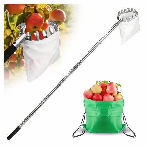 Obstpflücker Apfelpflücker Obsternter Pflücker Teleskopstiehl bis zu 300 cm