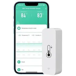 WLAN-Hygrometer für Zuhause – Kabelloser Temperatur- und Feuchtigkeitssensor mit App-Alarm