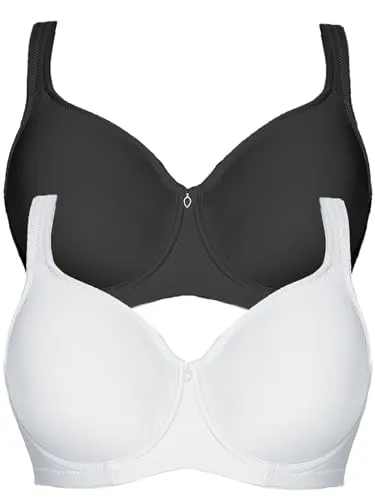 Produktbild VIANIA! 2er Pack Minimizer Bügel BH Basic 14586 Gr. 100 C in schwarz-Weiss