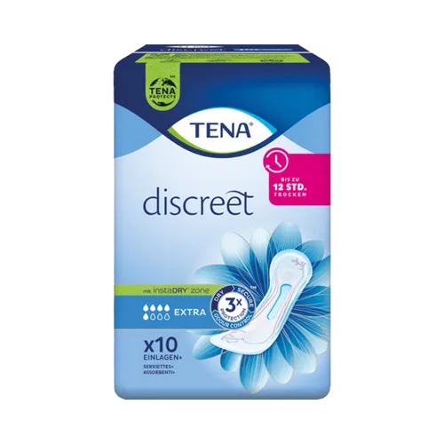 TENA Discreet Extra Einlagen, mittlere Blasenschwäche, 10 Stück