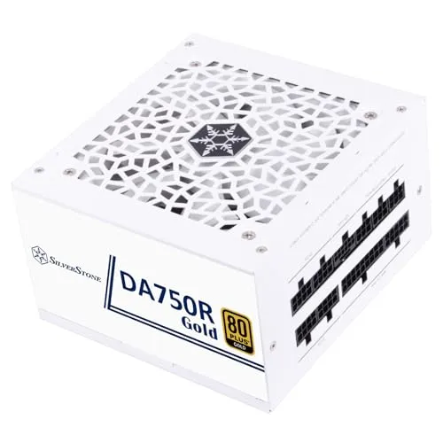 SilverStone Technology DA750R Gold - 750W ATX-Netzteil, 80 Plus Gold, lautloser Betrieb und kompakte Bauweise für einfache Integration