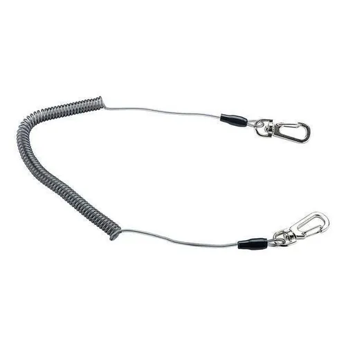 Produktbild Herbertz Spiralkabel Stahlseil kunststoffummantelt zwei Karabinerhaken