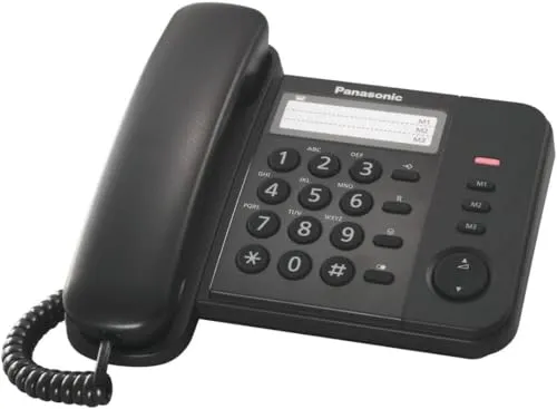 Panasonic KX-TS 520 - Festnetztelefon in Schwarz, langlebig und hochwertig verarbeitet