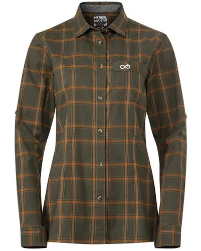 Merkel Gear Outdoorbluse Bluse Expert - Bequeme Funktionsbluse für den Sommer - Funktionsblusen aus Biobaumwolle und recyceltem Polyester, mit CoolMax®-Technologie für angenehme Abkühlung und HeiQ®-Behandlung gegen Gerüche.