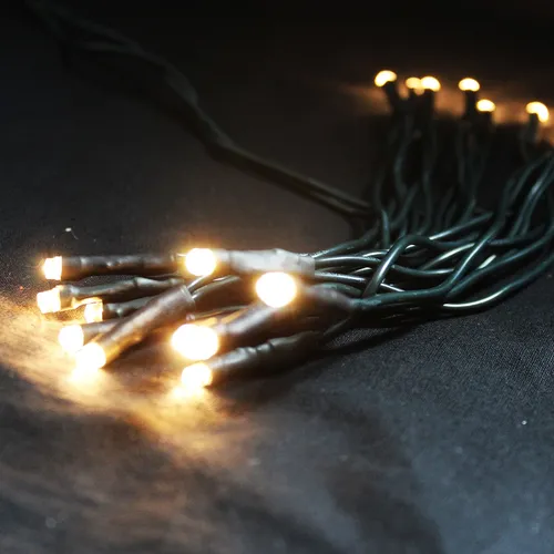 20er LED Lichterkette Weihnachtslichterkette Tannenbaum innen Warmweiß Grün