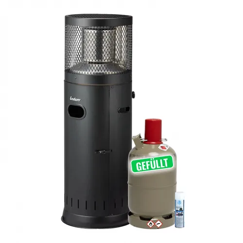 Enders Terassenstrahler Polo Black 2.0 mit 5 kg Propangasflasche