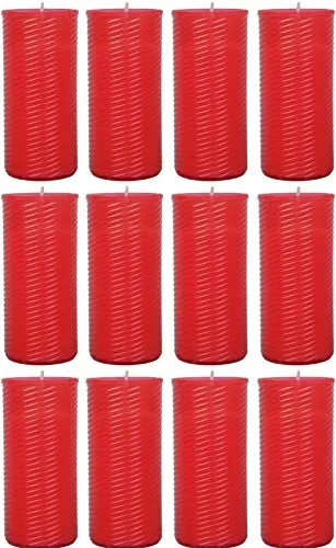 HS Candle Ersatzkerze (N3) Nachfüller 12er Pack Rot - 12 Nachfüller für Grableuchten, Höhe ca. 13 cm, Ø ca. 5,8 cm. Mit einer Brenndauer von ca. 50 Stunden sind sie ideal für Grablaternen. Für den optimalen Einsatz im Freien konzipiert.