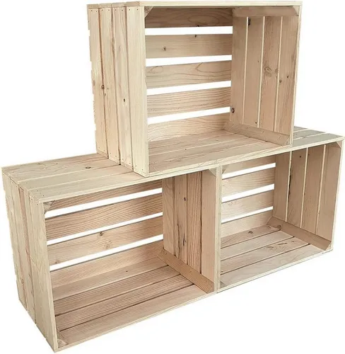 sunnypillow Holzkiste Holzkisten in vielen Farben zur Auswahl, 3er Set 50x40x30cm