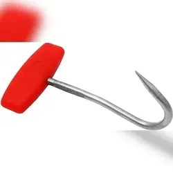 WOLFCUT Griffhaken 135 / 6 mm mit rotem Kunststoffgriff