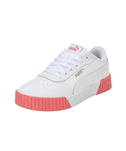 PUMA Damen Carina 2.0 Turnschuhe - Stylische Turnschuhe in Puma White Hibiscus Flower mit breiterer Sohle für optimalen Komfort. Ideal für den Alltag und sportliche Aktivitäten.