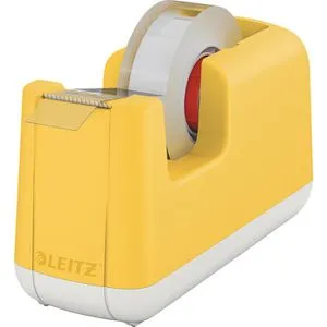 Leitz Klebebandabroller Cosy 5367-00-19, gelb, Tischabroller für Klebeband 19mm x 33m