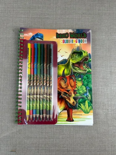 Dino World Malbuch mit Buntstiften + Sticker Colouring Book Depesche Art. 11385
